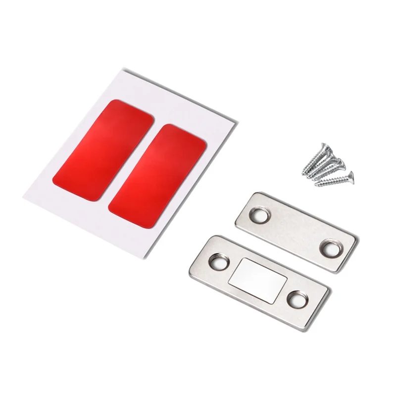 Description Picture 5 of item2 Pack Ultra Thin Cabinet Magnetic Catch Adhesive Drawer Magnet Catch For Kitchen Closet Door Closing Magnetic Door Catch Closer