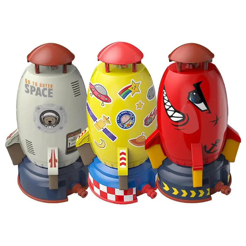 

Flying Sprinkler Toy Rocket Launching 360-degree Rotation Sprinkler Outdoor Summer Water Spray Sprinkler for Kids Toddlers