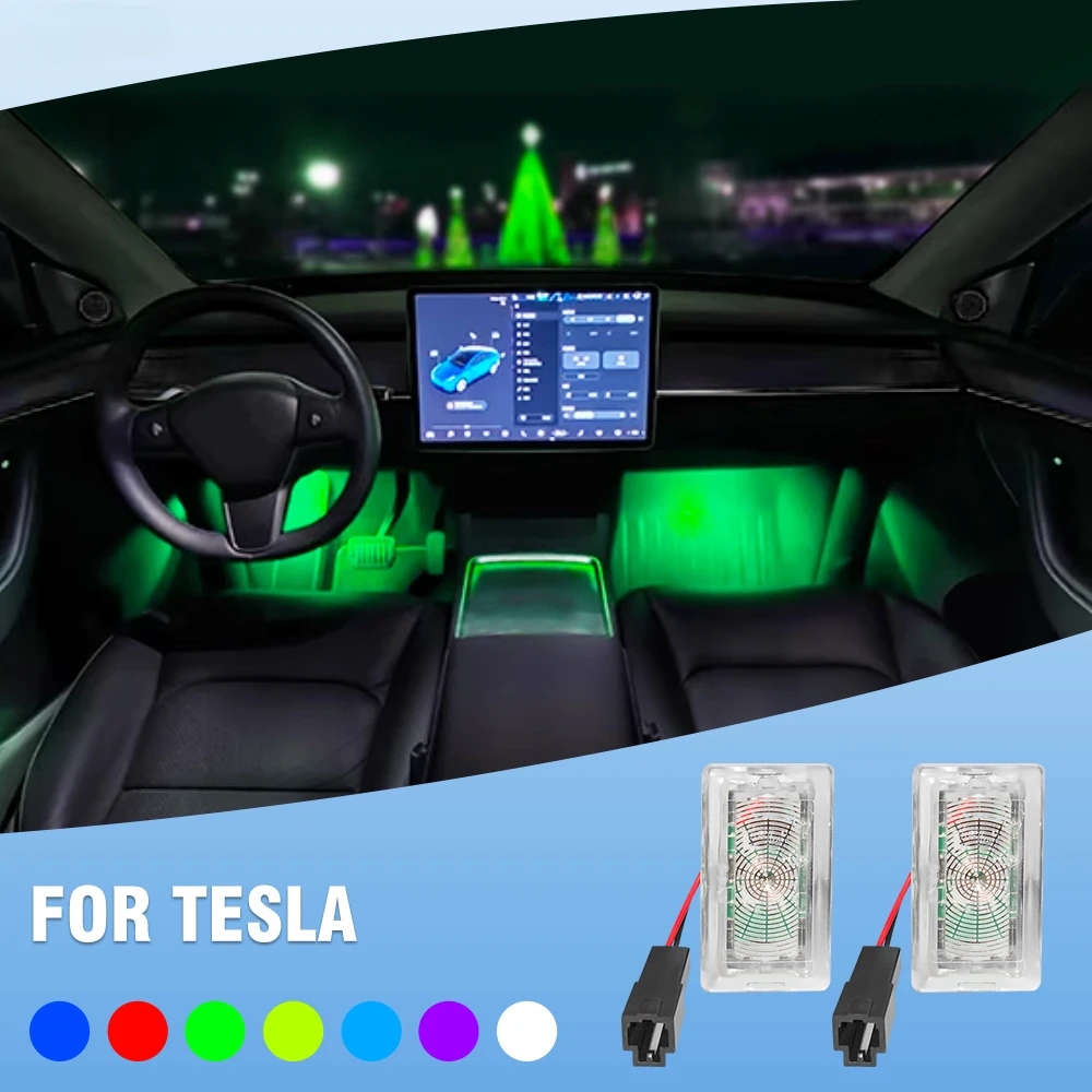 

RGB-подсветка Footwell для багажного отделения, автомобильная лампа для сидений, модель Tesla 3, модель Y, S, X, автомобильная лампа для создания атмосферы, декоративная лампа