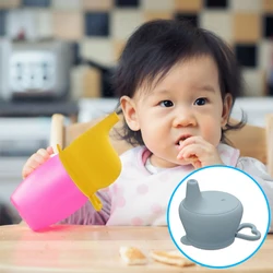 Baby Silicone Cup Lid Baby Feeding Cup Sippy Lid Stretchable Reusable Kids Cap Drinkware Green