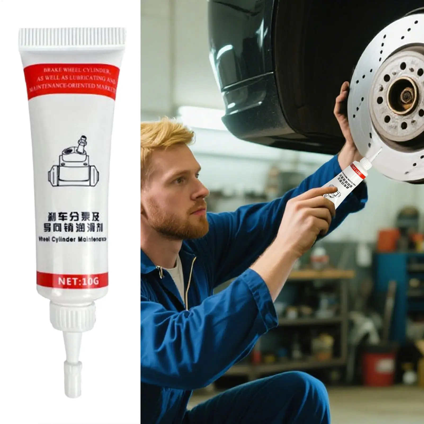 Brake Lubricant Rust Squeal Eliminating Brake Lubricant Moisture Proof Car Lubrication Protection for Smooth Braking Performance