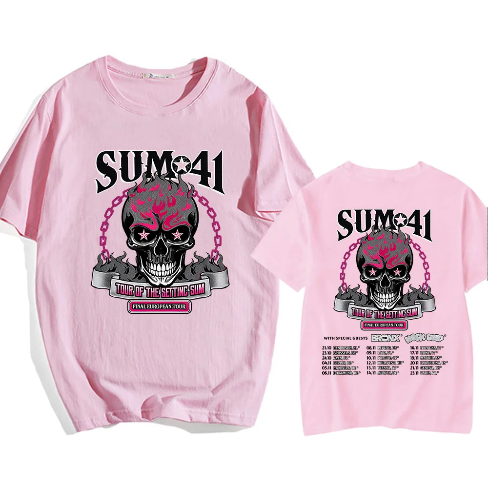 Tour of The Setting Sum Sum41 T-shirt Cotton Summer High Quality Mens Tshirts Round Neck Casual Hip Hop Gothic Tee-shirt Unisex 5