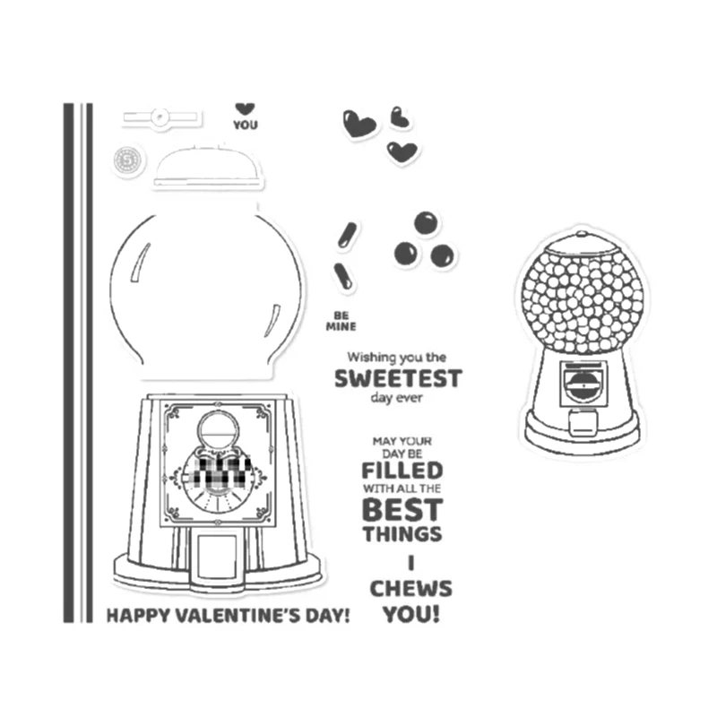 Jan Jun 2022 Mini Catalog Gacha Machine Clear Stamp and Metal Cutting