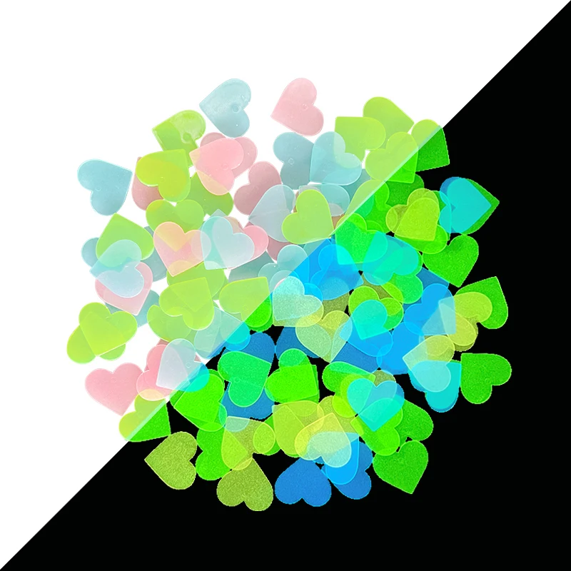 

100Pcs 3D Luminous Stars And Moon Love Heart Glow In The Dark Wall Sticker For Kids Baby Room Colorful Fluorescent Home Decor