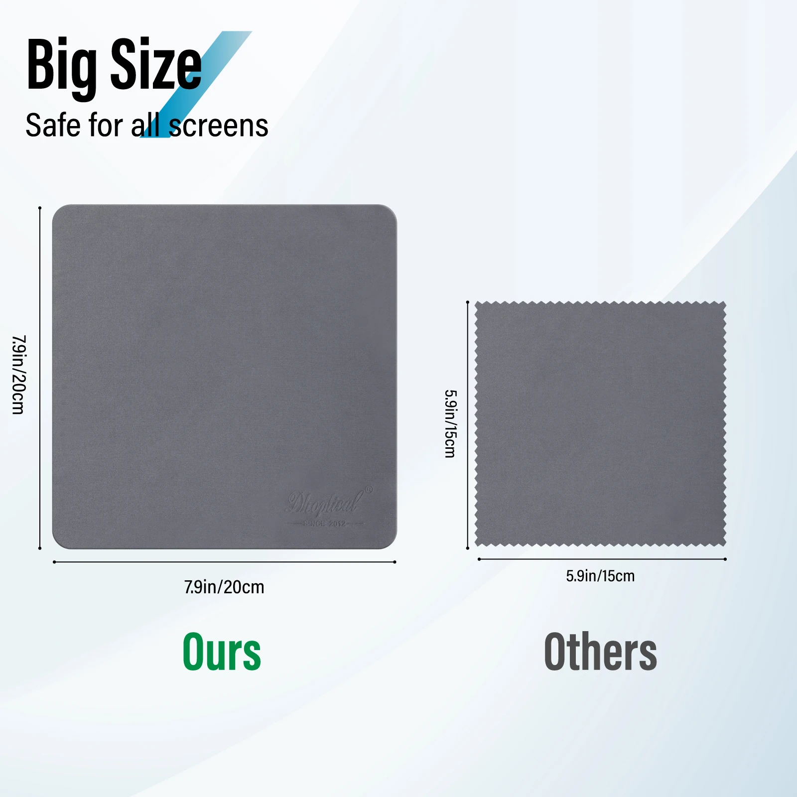 Microfiber Cleaning Cloth, 6 Pack - Premium Cloth for Glasses, Lens, Screens & More 20CM*20CM BY Dhoptical 6