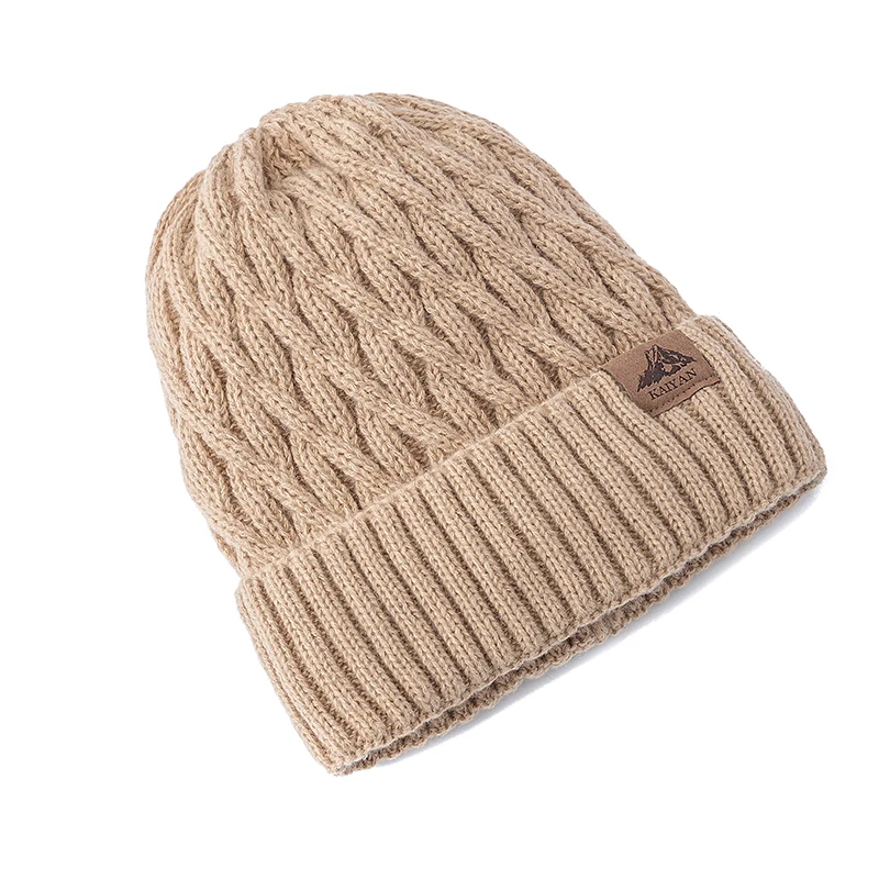 Unisex Letter Label Winter Hat Fashion Plush Fur Lined Hats For Women And Men Outdoor Classic Keep Warm Winter Cap