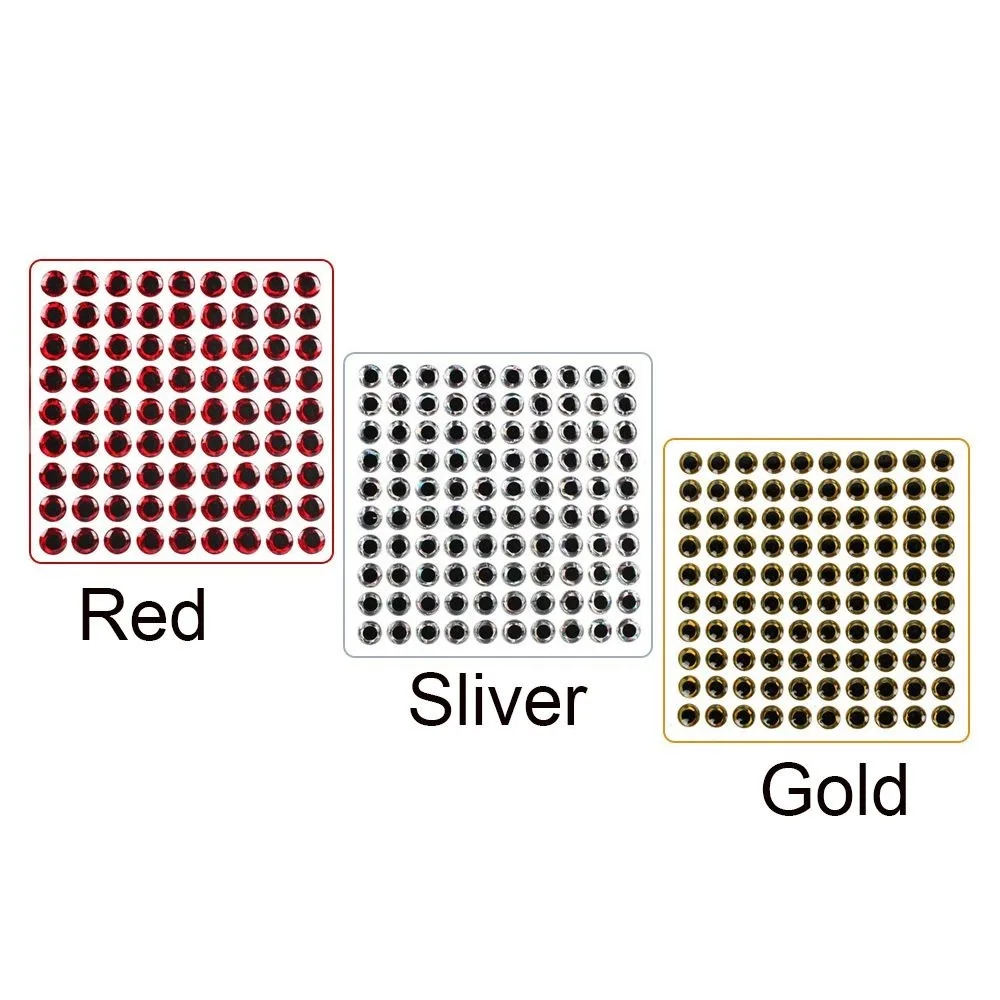 300 grains 2025 3mm-9mm Fish Lure Eyes 3D Fly Tying 3D Holographic Eye Stickiness Jigs Crafts Fishing Bait Eyes