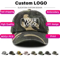 SLECKTON Custom Logo Baseball Cap Unisex Summer Camouflage Embroidery Design Brand Picture Print DIY Sun Hat for Men 1