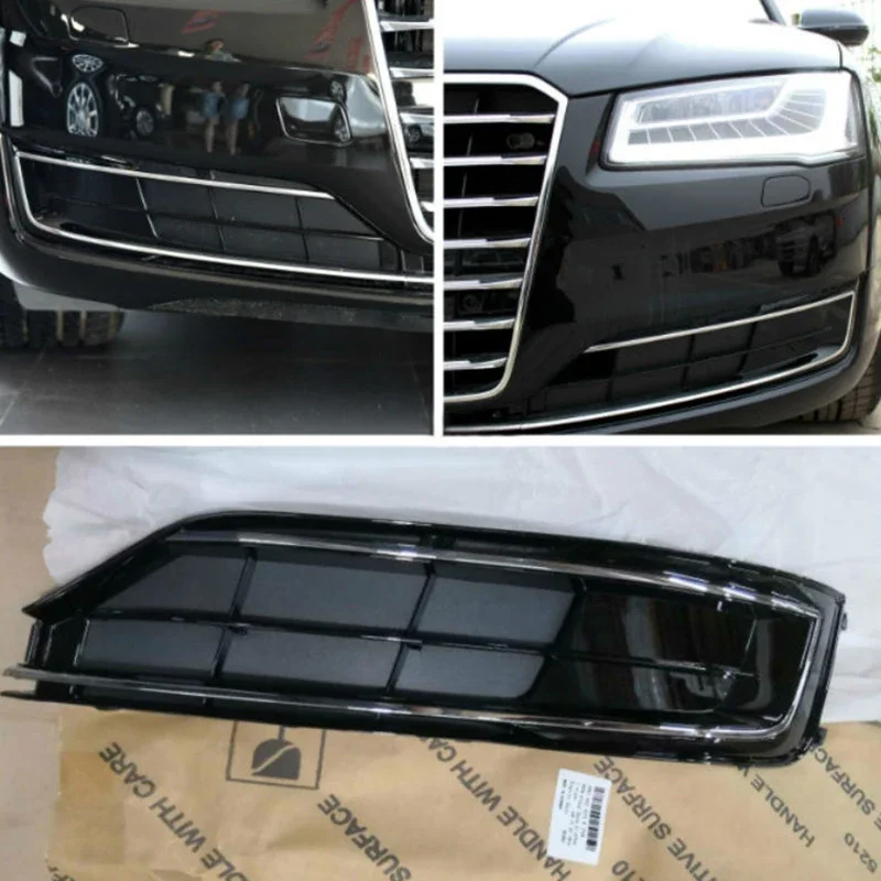 

Auto Front Bumper Fog Light Lamp Grill Cover for Audi A8 2015 2016 2017