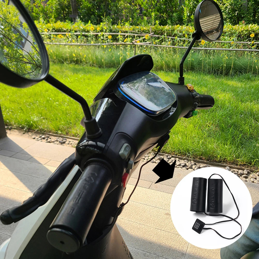 Electric Heated Grip Cover USB Anti Slip Motorcycle Hand Heated Grips 6 Gear Anti Vibration Handlebar Warmer Sleeves with Switch
