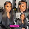 40 Inch Bone Straight Human Hair 13x4 Hd Lace Frontal Wig Brazilian 13x6 Lace Front Human Hair Wigs For Black Women Pre Plucked 3