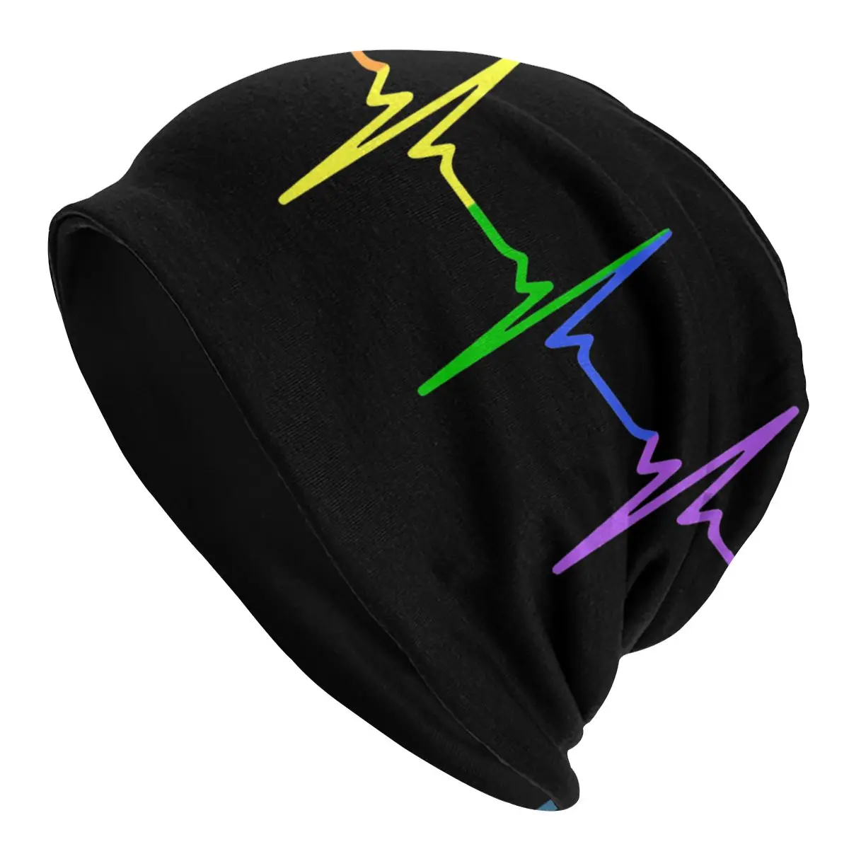 

Rainbow Hearbeat LGBT Cap Hip Hop Autumn Winter Street Skullies Beanies Gay Pride LGBTQ Lesbian Hat Male Warm Bonnet Knitted Hat