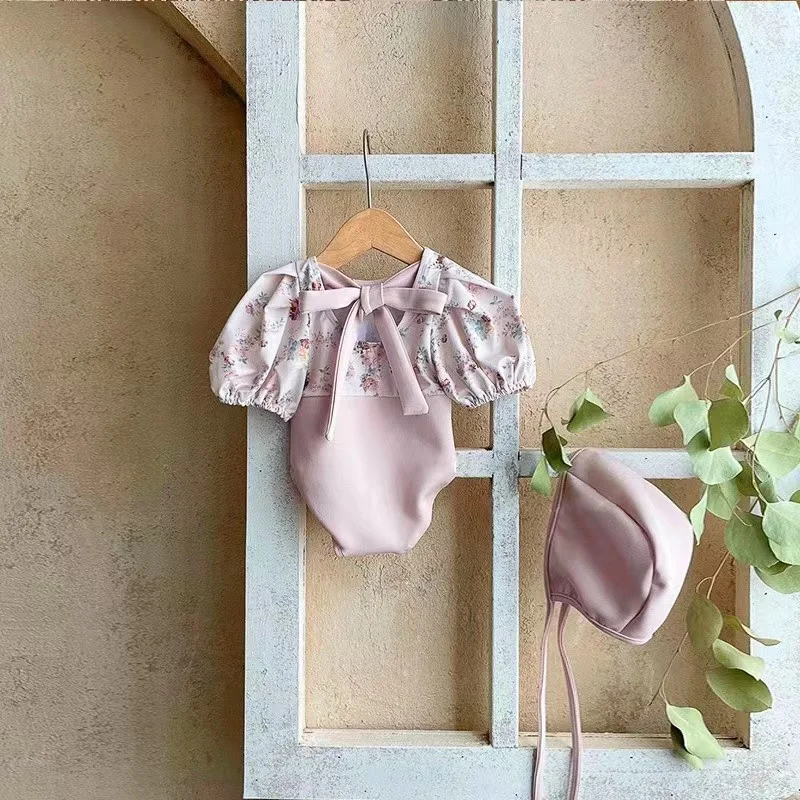Little Girl's One-Piece Swimsuit Soft Silk Swimming Wear with Free Swimhat