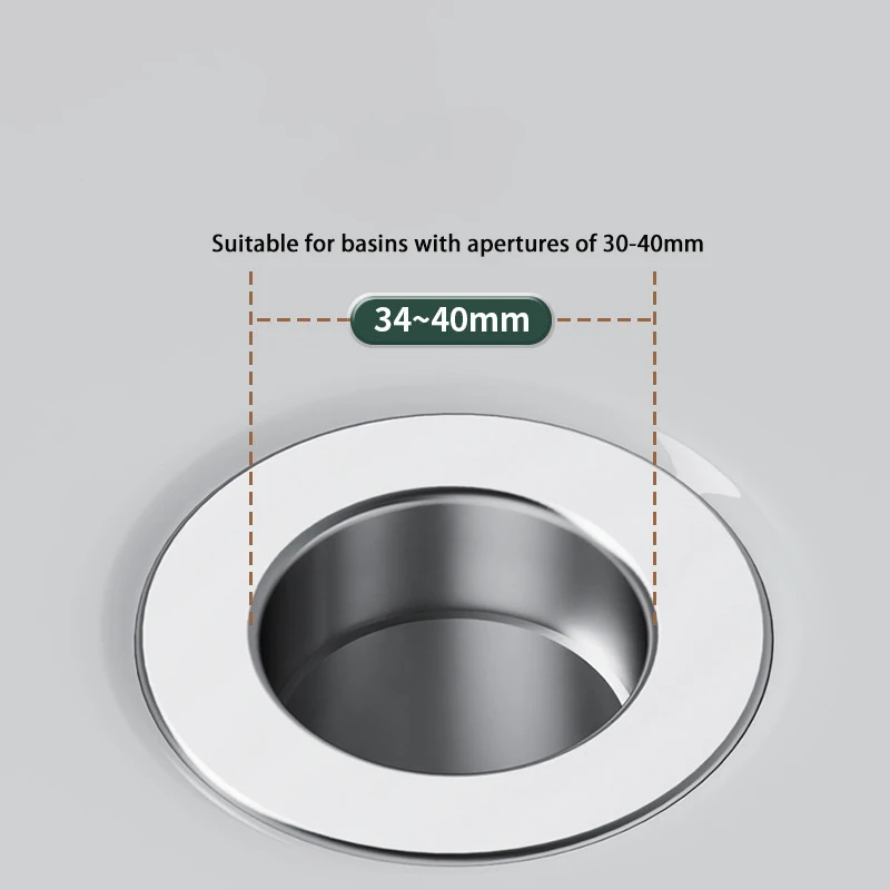 1/2PCS Universal Rebound Drain Plug Filter Metal Basin Pop-up Sink Filter with Hair Catcher Bathroom Sink Drain Stopper — view 6