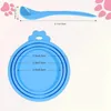 Pet Food Can Lids Foods Canned Scoop Universal Silicone Cap Covers Reusable Cat Wet Food Spoon Most of Standard Foods Cans Tops 3