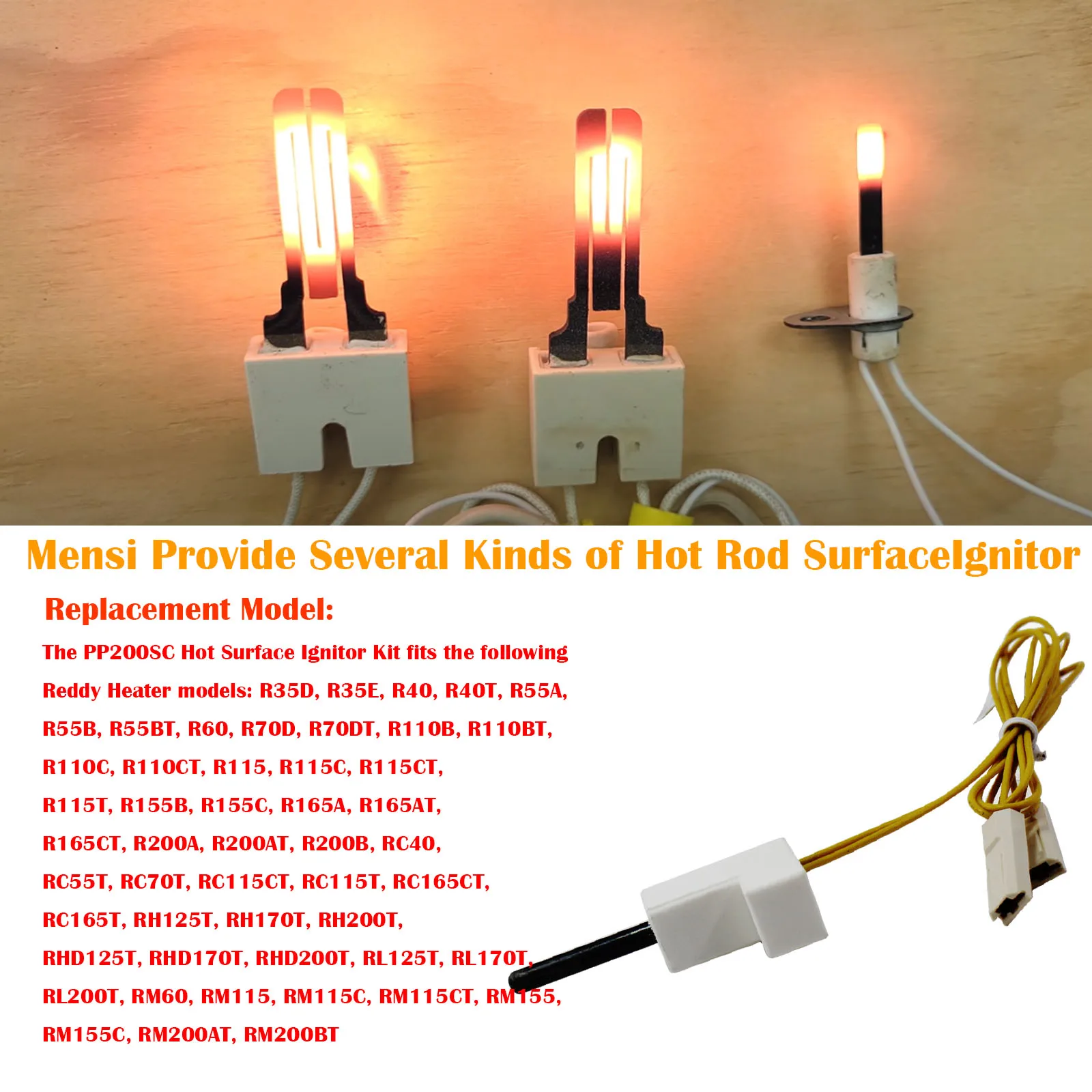 MENSI PP200 PP200SC HA1000 Hot Surface Ignitor for Reddy Heater, Master  Heaters, ProCom Heaters - AliExpress