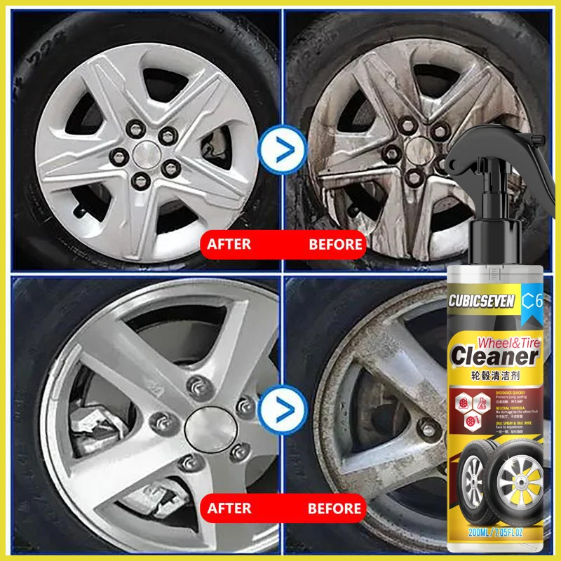 200ml Car Iron Powder Remover Dust Rust Cleaner Auto Wheel Hub Rust Prevention Spray Paint Care Brake Cleaner Car Accessories iron remover,wheel iron remover