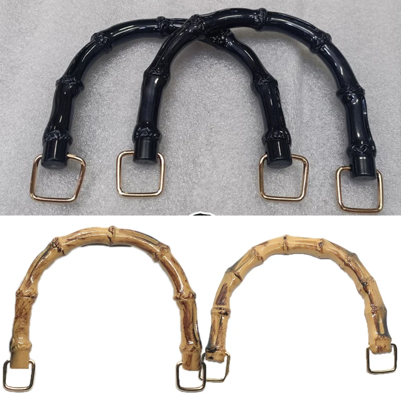 

Imitation Bamboo Handle Half Round Handcrafted Wooden Handle Bag Handle Bag Accessory Woven Bag Wooden Handle Making Kit Strap