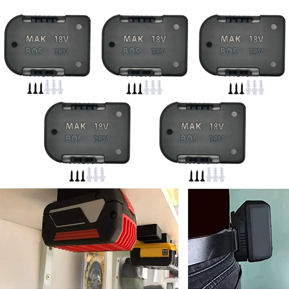 

5PCS 18V Battery Mounts Storage Stand Holder Slots Shelf Rack Stands for Bosch for Makita BL1860B BL1850B BL1860 BL1850