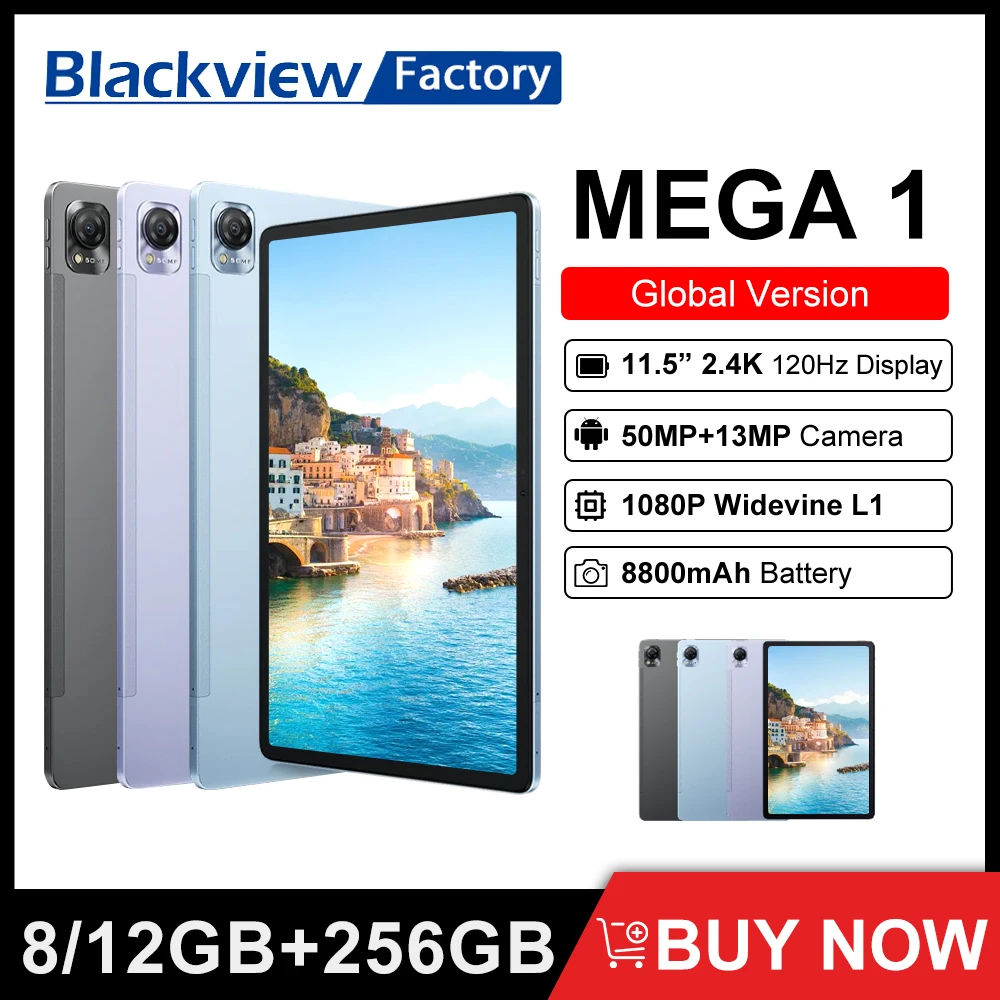 Blackview MEGA 1 Tablet 8GB/12GB 256GB Android 13 11.5 inch 2.4K 