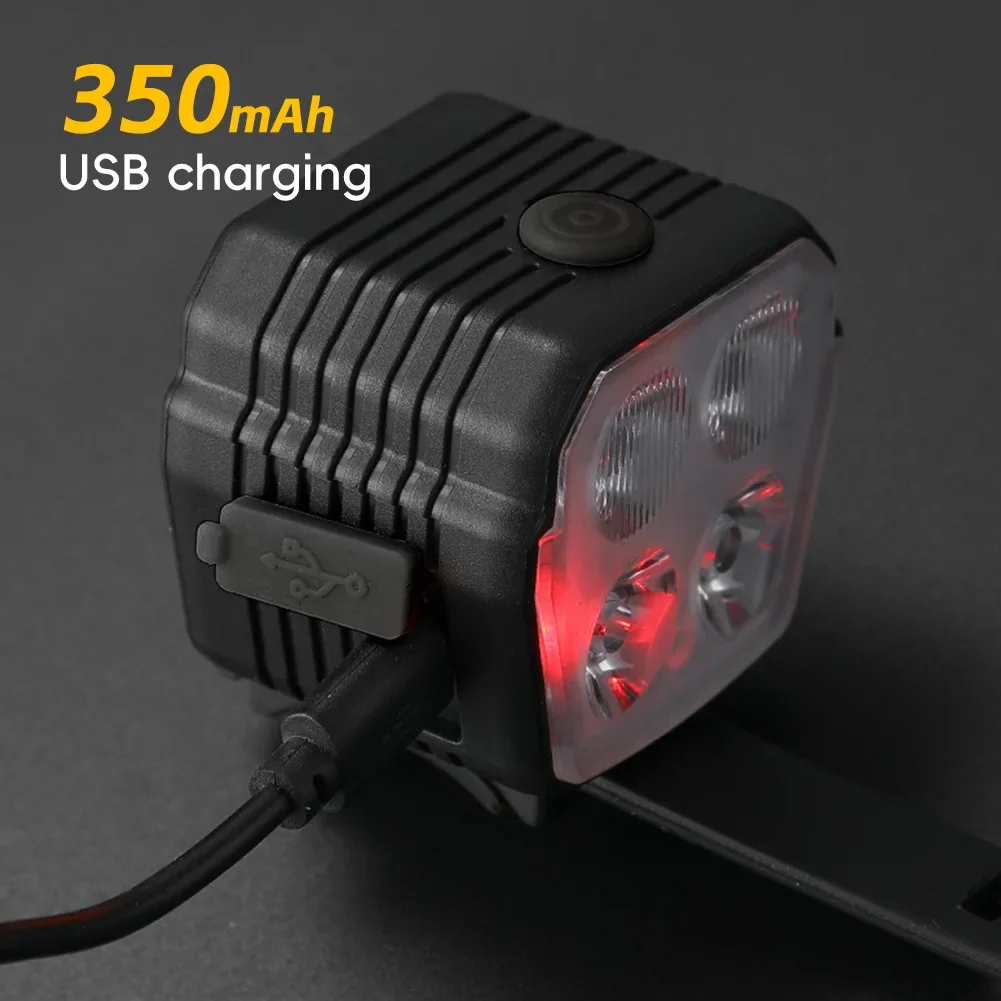 1Pc Bicycle Head Light Type-C Rechargeable MTB Bikes Highlight Horn Front Light Cycling Accessories for Night Riding Safety