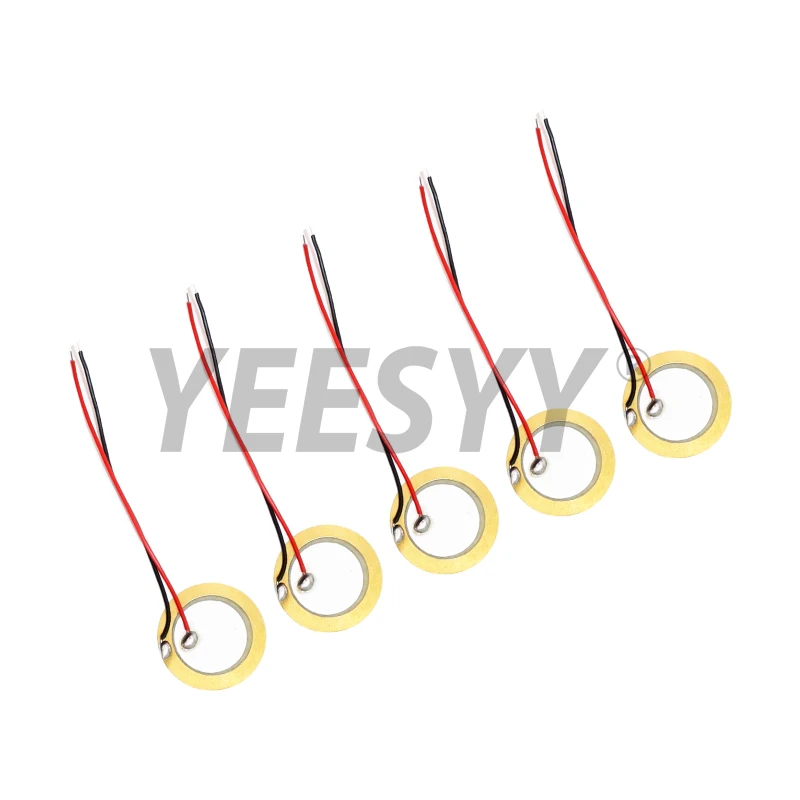 10/20pcs 12MM 15MM 18MM 20MM 27MM 35MM 50MM 압전 세라믹 웨이퍼 플레이트(와이어 포함), 직경 구리 버저 스피커
