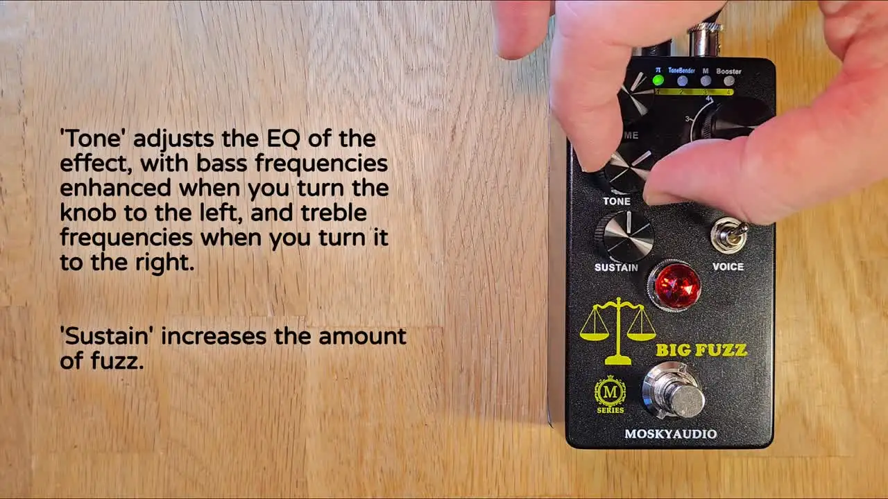 Pedale Effetto Distorsione/Fuzz URPIZY Moskyaudio - Ispirato Al Big Muff, Con 4 Modalità (π, ToneBender, M, Booster)