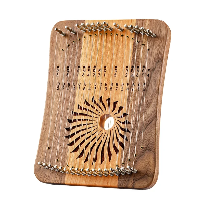Hluru 31 Strings Mini Thumb Kalyre 17 Kalimba Strings Finger Harp Wood Creative Beginner Musical Instrument