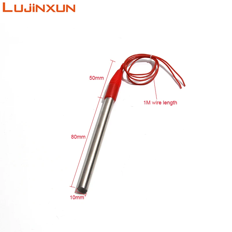 12V/24V Electric Water Heater Pipe Fully Sealed Waterproof 50-200W 10x80mm 304SUS for Fish Tank water heating rod electric water heater device