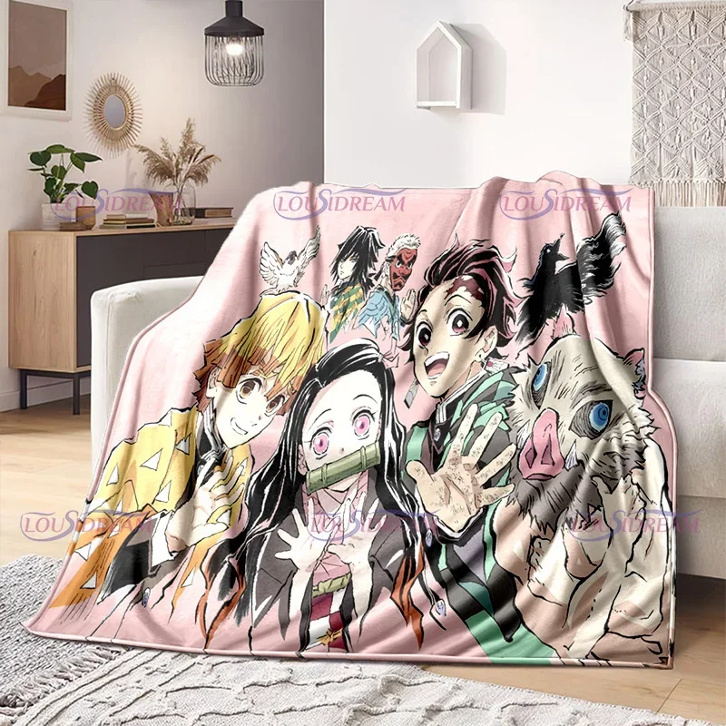 

Cartoon Kawaii Nezuko Blanket Super Soft Cozy Demon Slayer Flannel Blankets and Throws Plush for Sofa Couch Bedding Decor Gifts