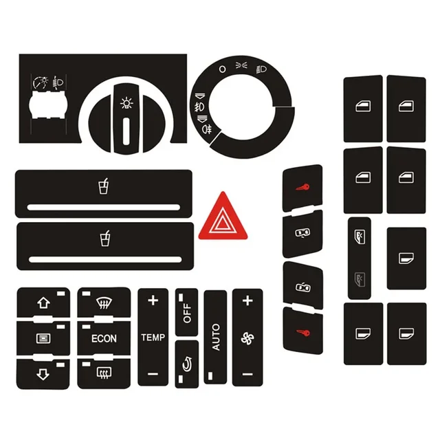 Car Window Air Conditioner Switch Button Repair Sticker For A2 1996-2003 Car Interior Replacement Parts 1