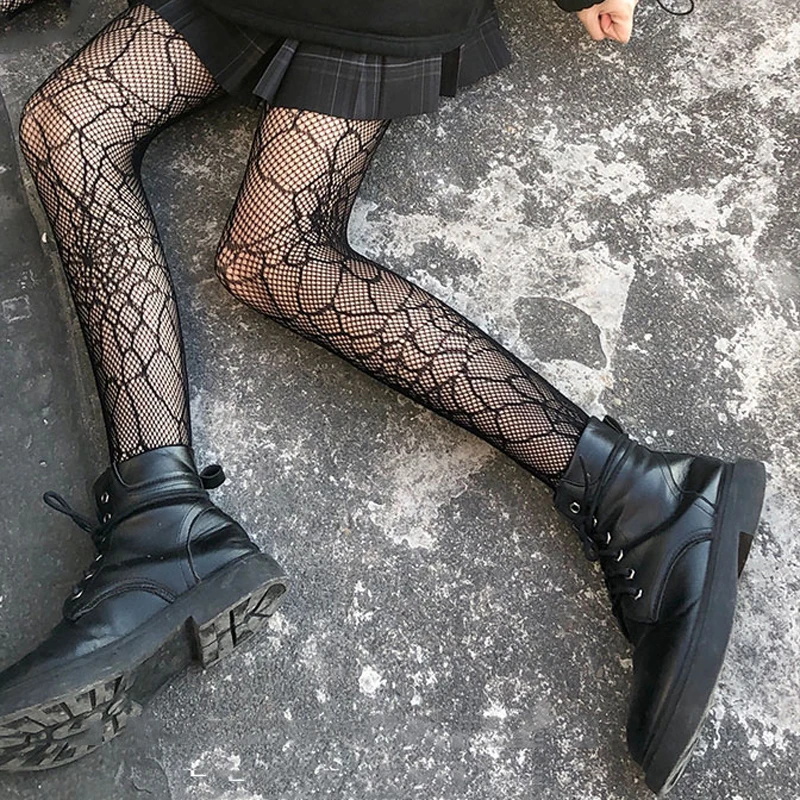 

High Quality Pantyhose Stockings Skinny Web Tights High Stretch Hosiery Women Mesh Fishnet Pantyhose Hot Classic Tights