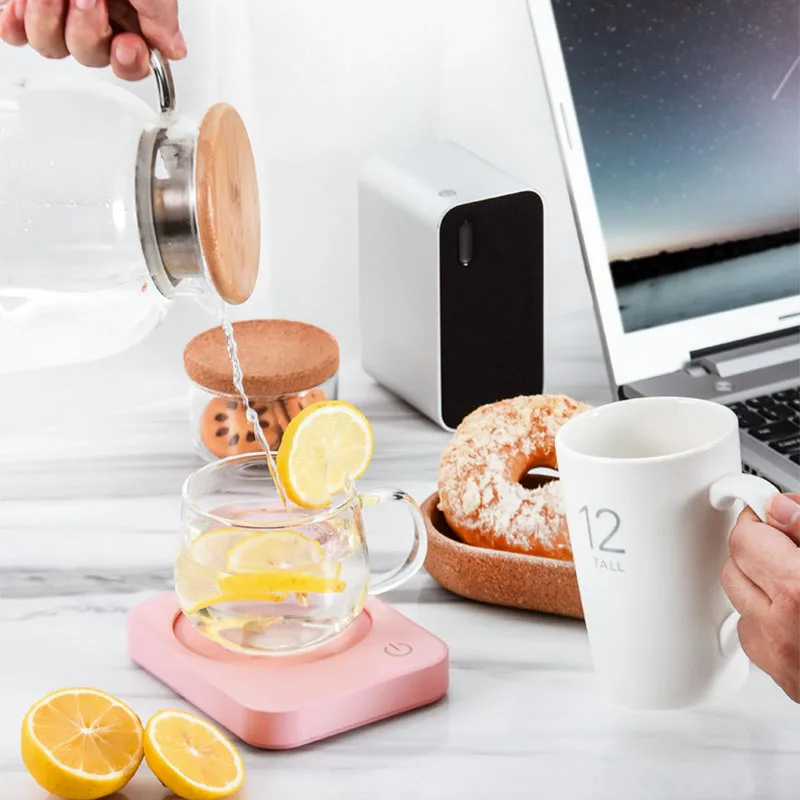 Mug Cup Warmer for Office Desk Use With Three Temperature Settings Warming Plate For Cocoa Tea Water Milk 8h Auto-off Protection
