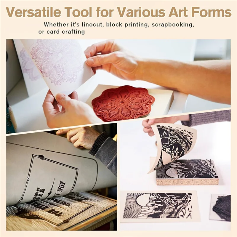 HGFLE-2 팩 Baren 판화용, 편안한 사용을 위해, 블록 인쇄, Linocut, Crafting, Scrapbooking에 이상적