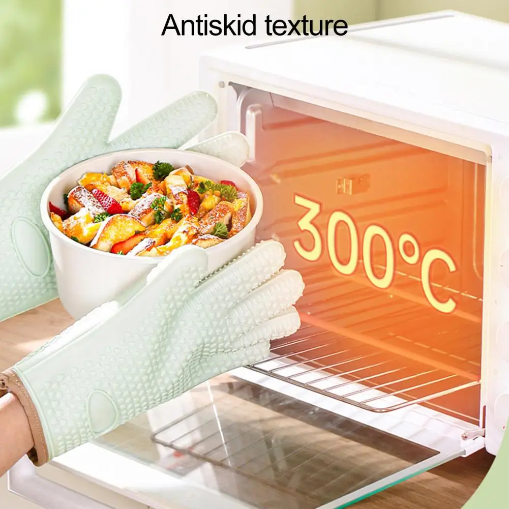 1Pc Heat Insulation Glove Easy to Clean with Lanyard Multipurpose Baking Glove Kitchen Accessories