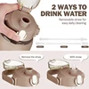 1000ML Glass Water Bottles With Straw, Glass Bottle With Silicone Sleeve And Time Marker, For Gym Home Office 5