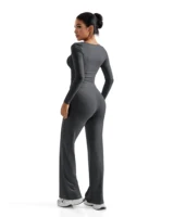 Ensemble de yoga deux pièces pour femmes, ensemble de vêtements de sport à manches longues, ensemble de yoga décontracté pour la maison, vêtements de sport, tenue de sport pour la course à pied, tenue de sport pour femmes 6