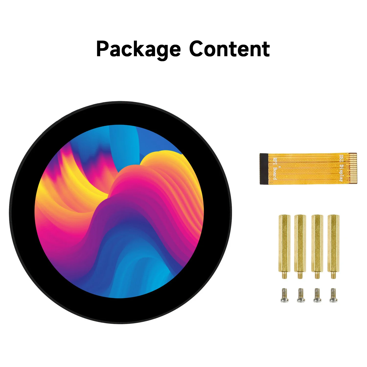 Display Touch Rotondo Dsi Da 3.4 Pollici, 800X800, Ips, Supporta Raspberry Pi Os, Touch A 10 Punti, Driver Richiesto