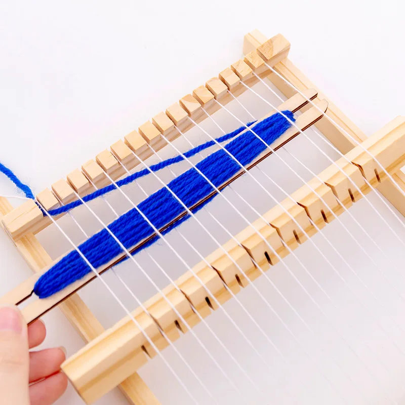 Wooden Loom Knitting Machine Weaving Loom Frame DIY Knitted Toys Wool  Weaving Loom Handcraft Household Wooden Knitting Machine 1Pcs