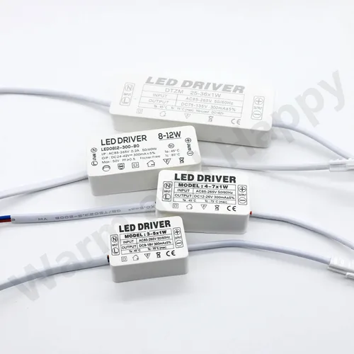 LED 정전류 드라이버 전원 장치, 드라이버 LED 변압기, 300mA 1-3w 4-7w 8-12w 18w 20w 18-25w 25-36w 6
