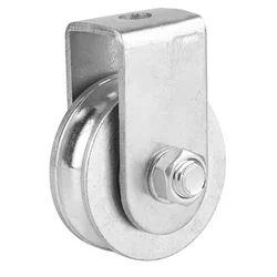 Pulley Crane Wheel Single Household Wire Rope Roller Lifting Steel Fixing Fitness Loading