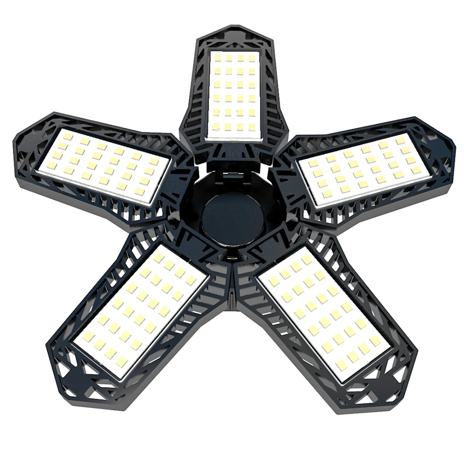 Garage Light Deformable LED Garage Ceiling Light Adjustable 5 Panels Led Lamp E27/E26 LED Lights for Garage,Workshop