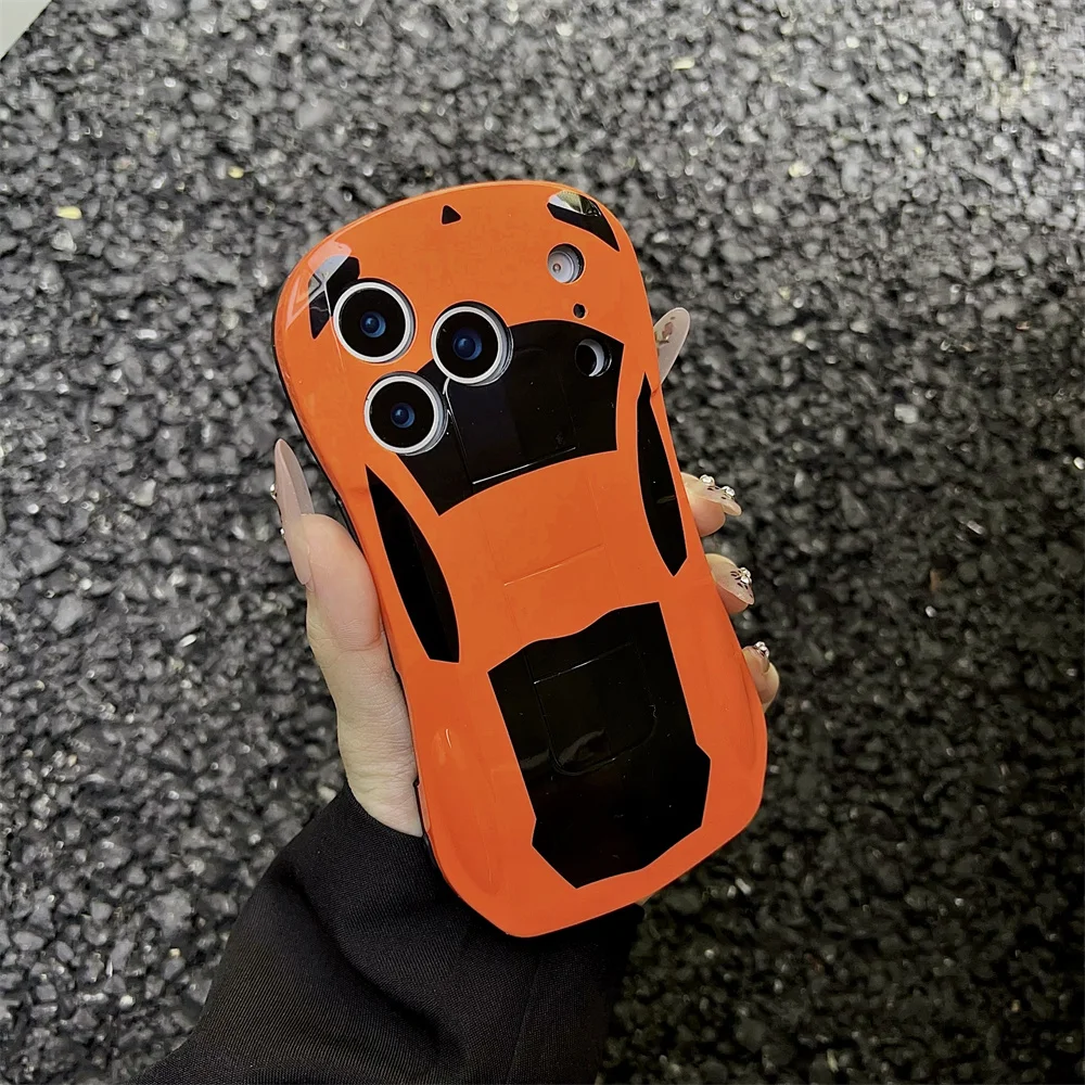 Luxurious 3D Sports Car Silicone Phone Case - Stylish and Creative Design