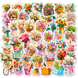 10/25/50pcs Bouquet Flowers Aesthetic Stickers Ins Style for DIY Lovers Stationery Suitcase Bottle Phone Laptop Scrapbooking