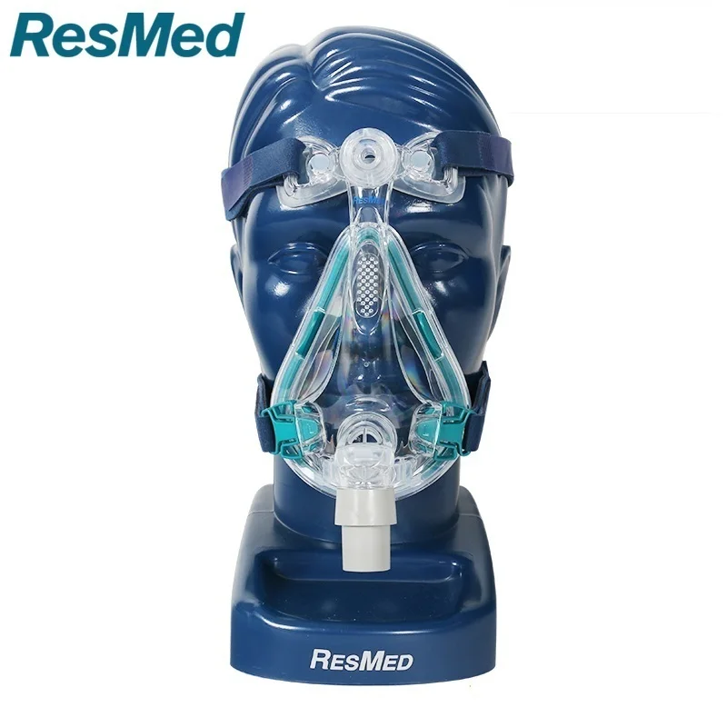 Original ResMed Mirage Quattro Full face Nasal maskFor CPAP Contains frame, silicone pad, headband, 2 buckles