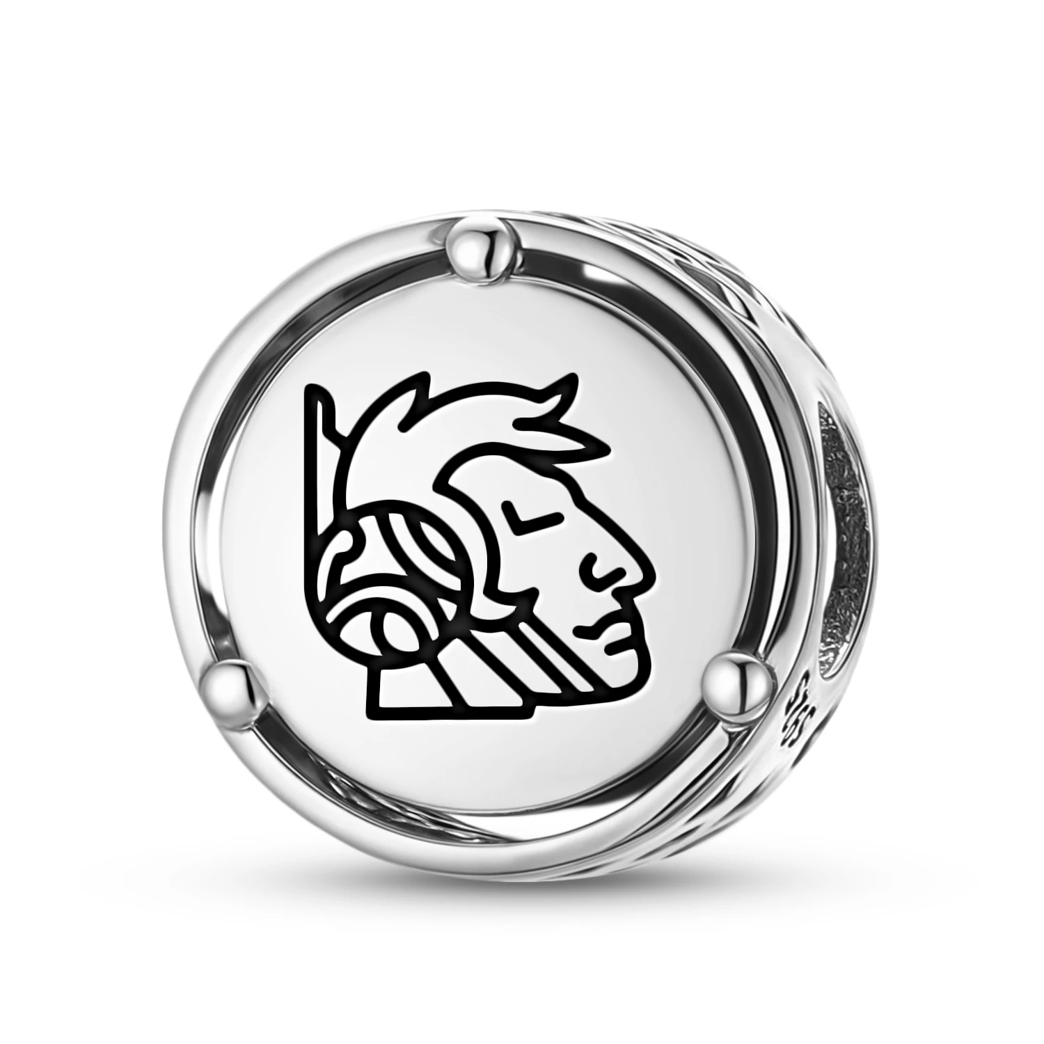 Maya Cukulkán-Charm aus 925er-Sterlingsilber mit Symbol, passend für Original-Armbänder, DIY-Schmuckzubehör, Familienperle