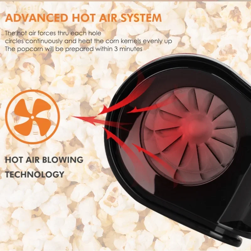 220V Popcorn Makers Mini Popcorn Machine Electric Household Appliance Machine Fully Automatic For Home Kitchen