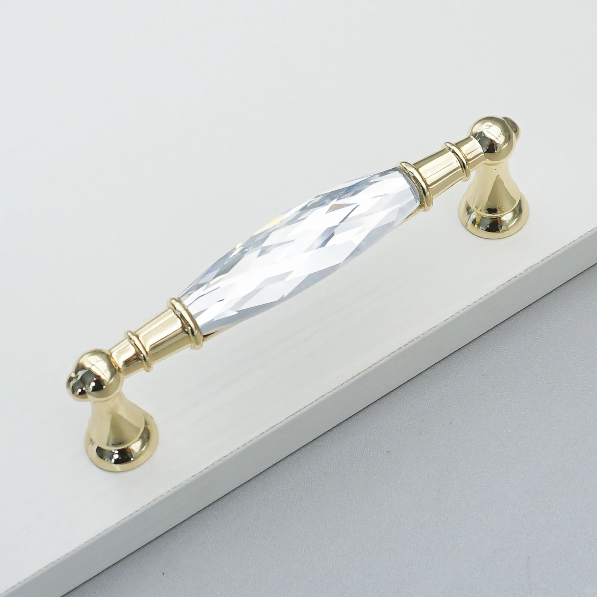 Maniglie Per Armadi, 6 Pomelli In Vetro Cristallo Trasparente, Maniglie For Cassetti, Ante, Armadi, Cucine, Comò, Casa, Ufficio, Fai Da Te, Con Viti Da 0,99 Pollici E 1,58 Pollici Di Lunghezza (Oro - 6