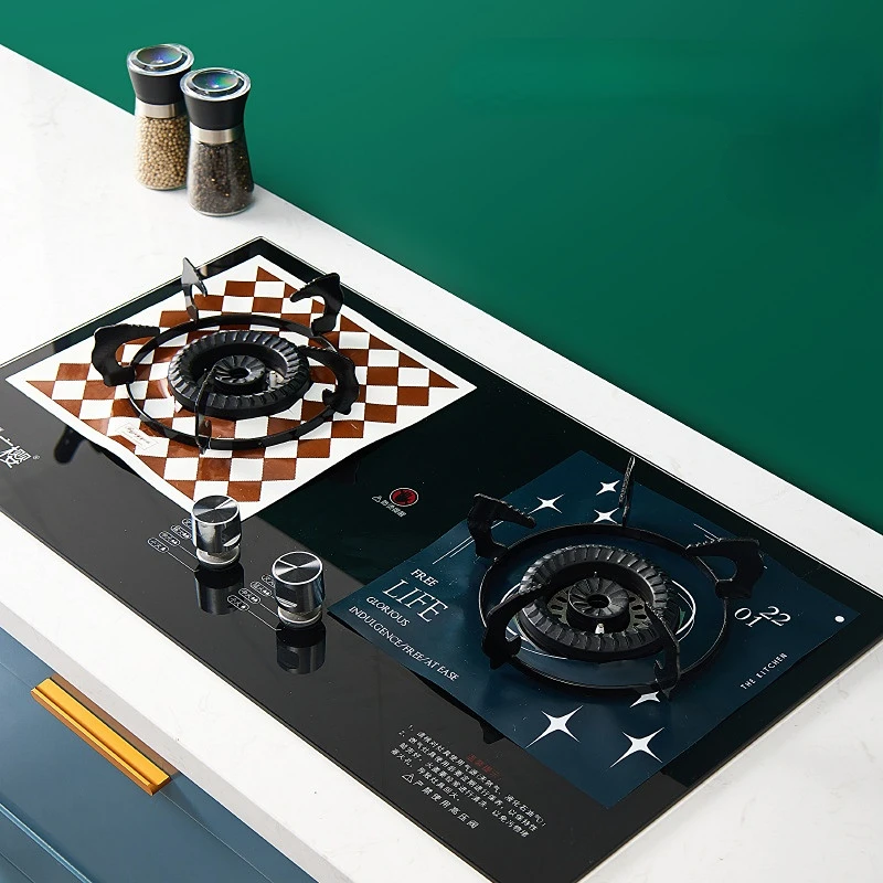 

Gas cooker anti-fouling mat Kitchen cleaning mat protective mat high temperature anti-fouling sticker gas cooker anti-oil mat