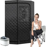 Portable Steam Sauna, 1 Person Sauna Tent for Home, with 4L & 1500W Steamer 1